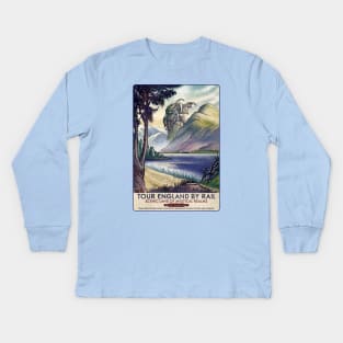 Cthulhu Railway Travel Poster Kids Long Sleeve T-Shirt